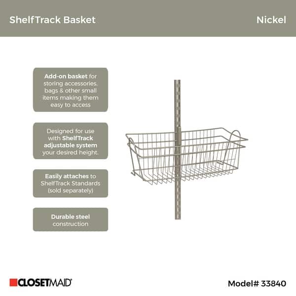 ClosetMaid ShelfTrack Close Mesh Wire Basket Bed Bath & Beyond 37059796