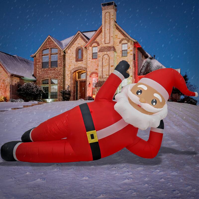 National Tree Company 12 ft. Inflatable Relaxing Santa