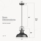 preview thumbnail 6 of 17, 1-Light Industrial Farmhouse Single Dome Pendant Light Hanging Lamps - ‎11 x 11 x 8.5 inches