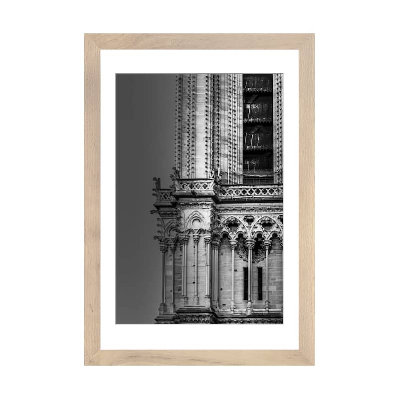 iCanvas "Paris In Black And White Notre-Dame Detail" by Alexandre Venancio PFA - Natural - 24x16x1