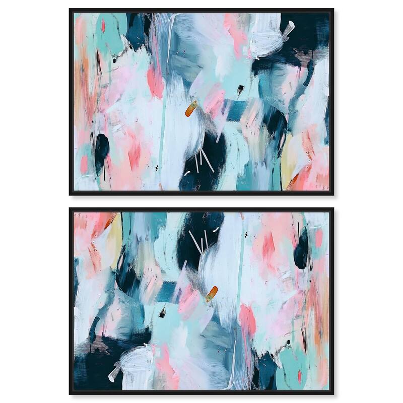 Blue Bow Sneaker II Canvas by Art Remedy - 20" x 20" - White