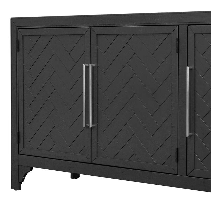 Designed Storage Cabinet Sideboard with MDF+Pine veneer, Adjustable Shelves