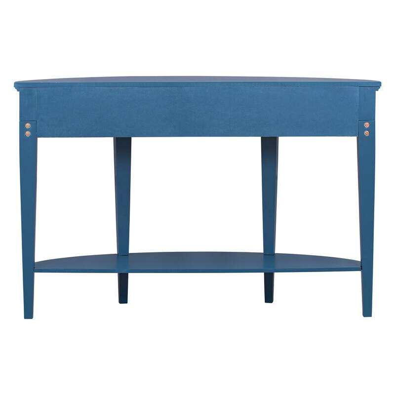 Modern Curved Console Table Sofa Table with 3 drawers and 1 Shelf for Hallway, Entryway, Living Room