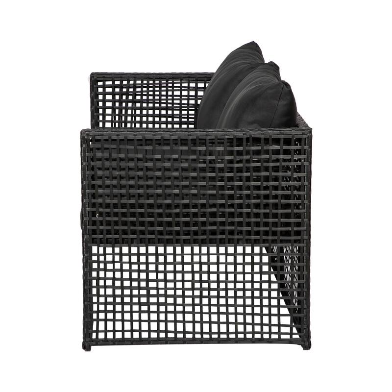 Audy Outdoor 4-Piece Cushioned Rattan Patio Furniture Chat Set