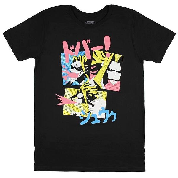 Shop My Hero Academia All Might Blood Anime Manga Mens Black T