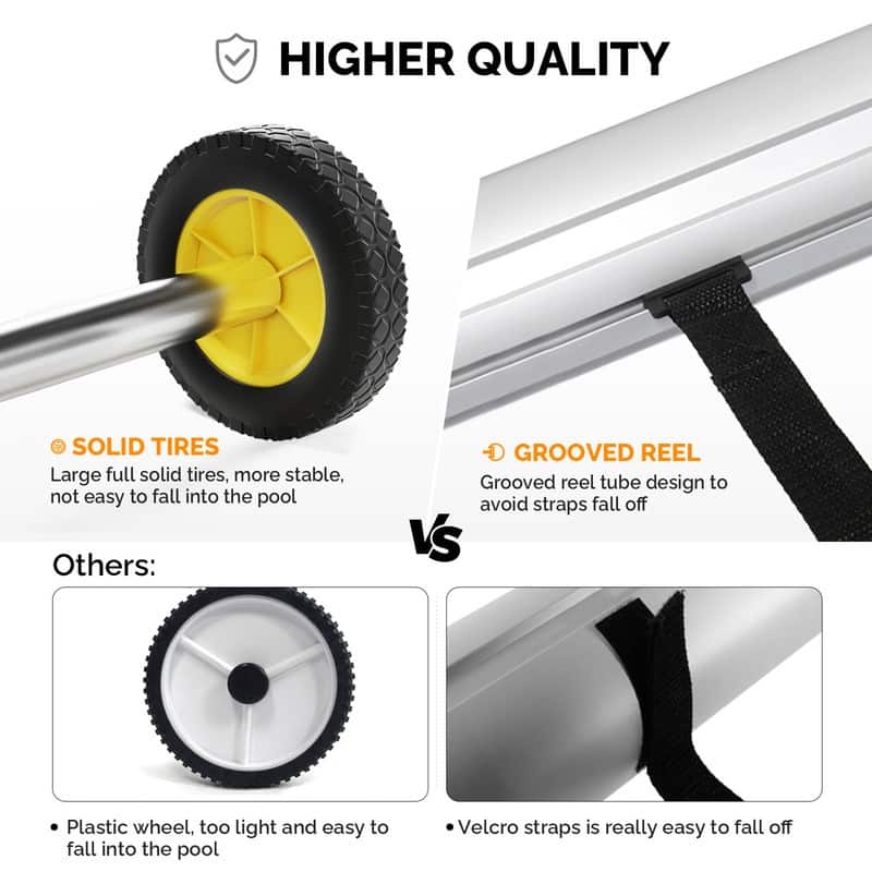 Outdoor Aluminum Inground Solar Cover Swimming Pool Cover Reel