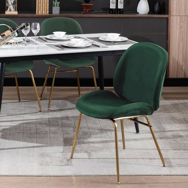 Porthos Home Cace Velvet Gold Leg Dining Chair