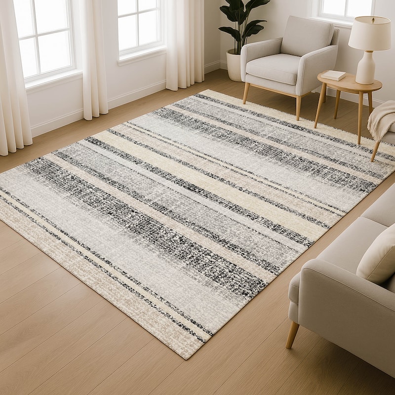 Premium Washable Super Soft Vintage Stripe Mayfield Rug
