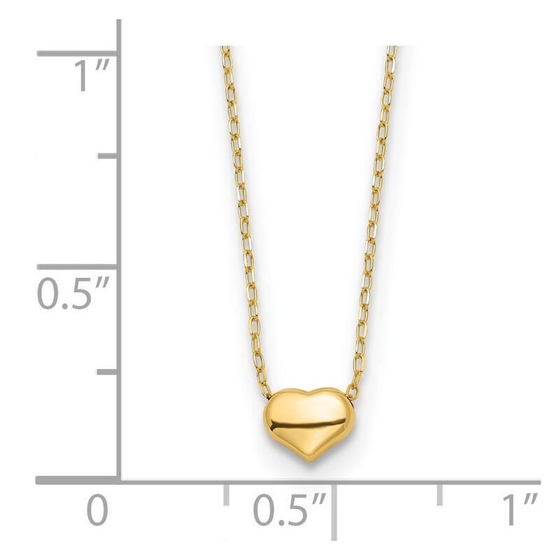 Curata 14k Yellow Gold Satin and Polished Dainty Star Necklace, 16.5"