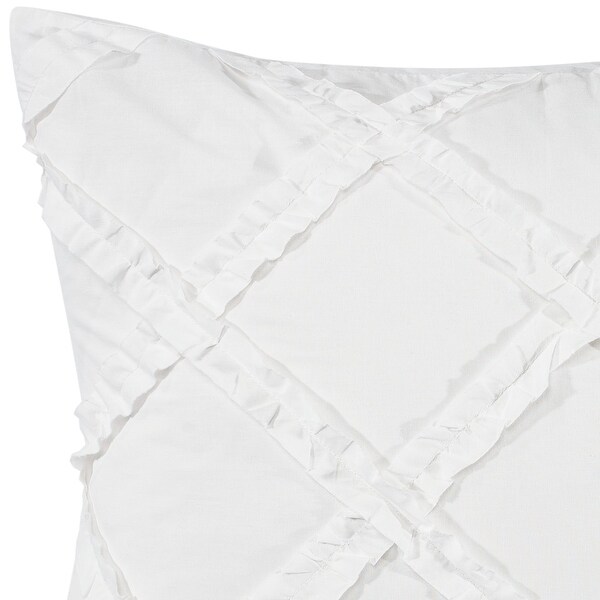 white ruffle sham