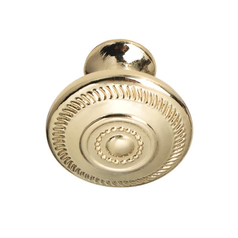 Utopia Alley Bergen Cabinet Ring Pull Knob - Vintage Cabinet Hardware with Hand Finished Polished Gold, Pull Knobs 1.05"