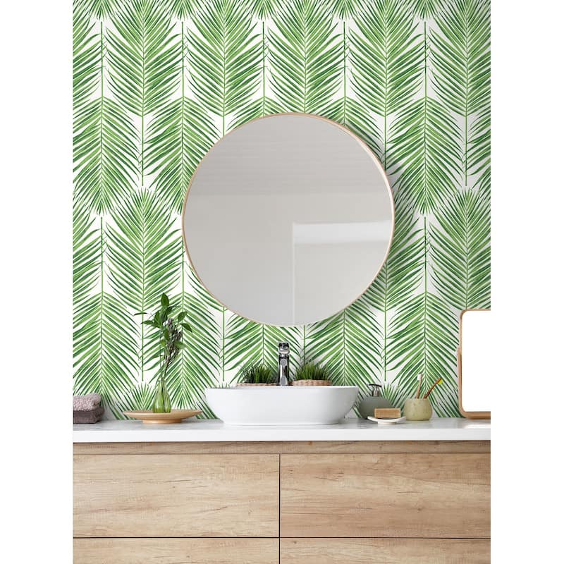 Seabrook Designs Marina Palm Non-Woven Unpasted Wallpaper
