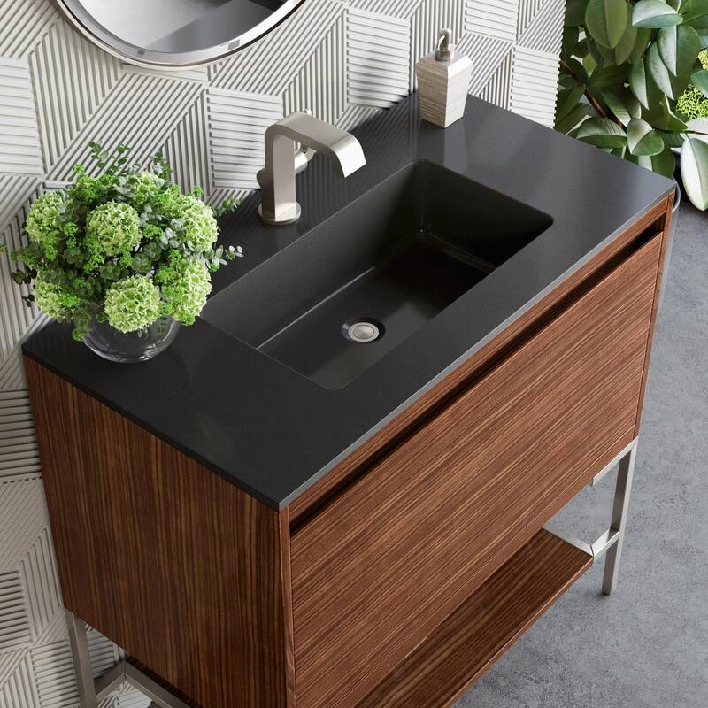 James Martin Vanities 805-V35.4-BN-CH Mantova 36" Single Basin Poplar