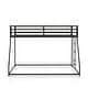 preview thumbnail 19 of 21, Furniture of America Jackson Modern Metal Twin over Full Low Profile Bunk Bed with Reversible Ladder