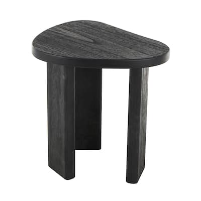 Wood Handmade Heart Inspired Accent Table - Black - Roche River Decor