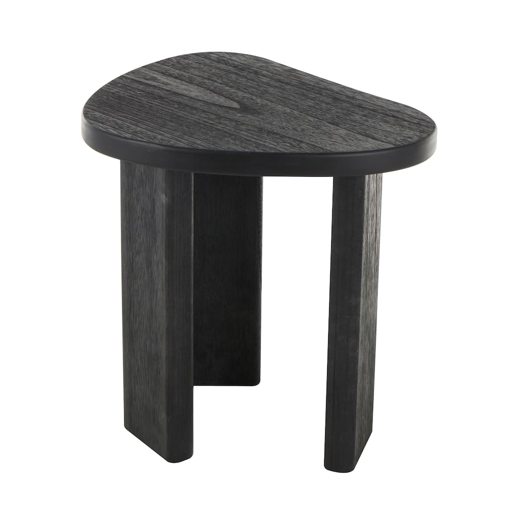 Wood Handmade Heart Inspired Accent Table - Black - Roche River Decor