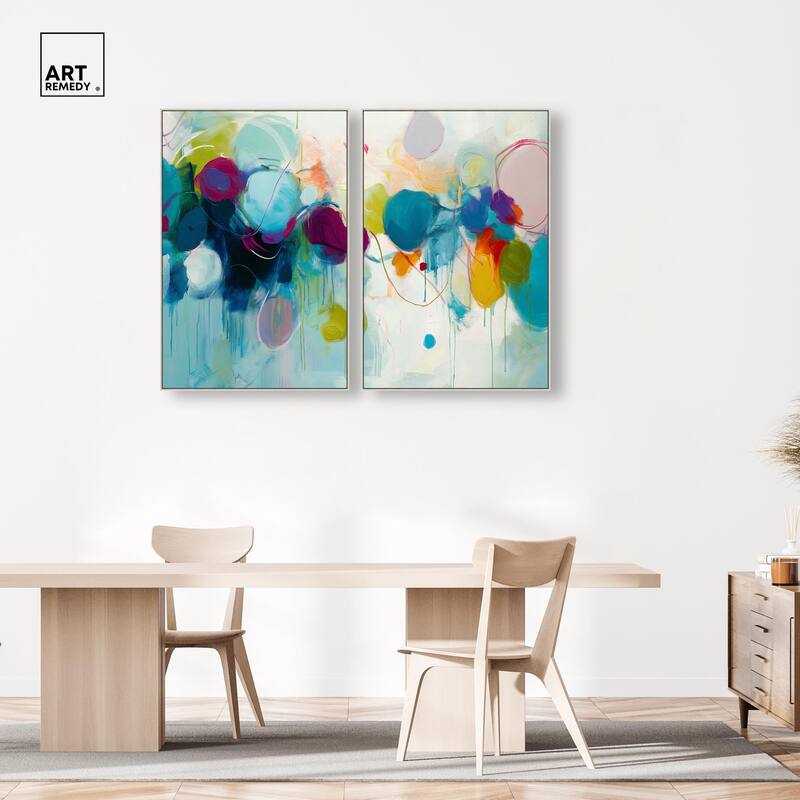 Expressive Flow I Canvas Set of 2 by Art Remedy