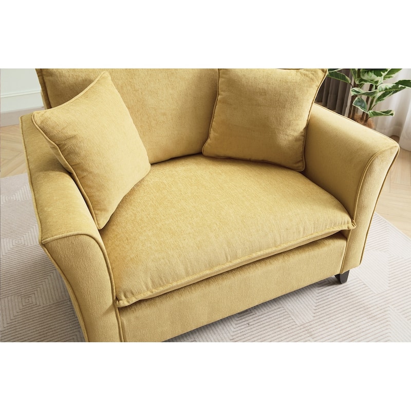 Oversized Armchair, Comfy Chair and a Half Single Sofa with Pillow for Living Room Bedroom