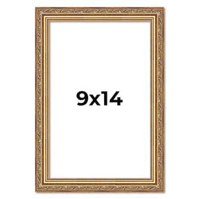 9x14 Frame Red Solid Wood Picture Frame Width 1.75 Inches | Interior Frame Depth 1 13/16 Inches