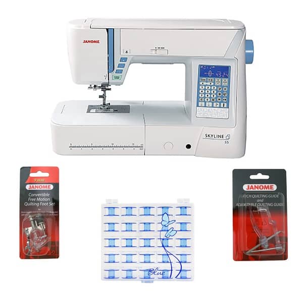 Janome S5 Computerized Sewing Machine w/ Exclusive Bonus Bundle Bed