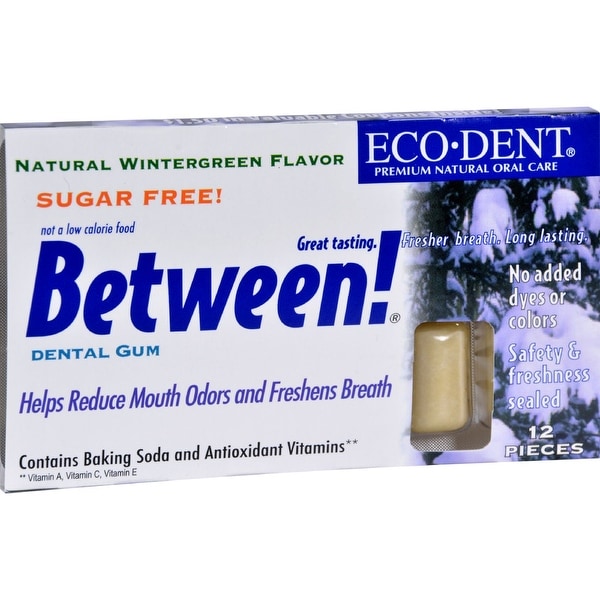Eco-Dent Between Dental Gum - Wintergreen - Case of 12 - 12 Pack