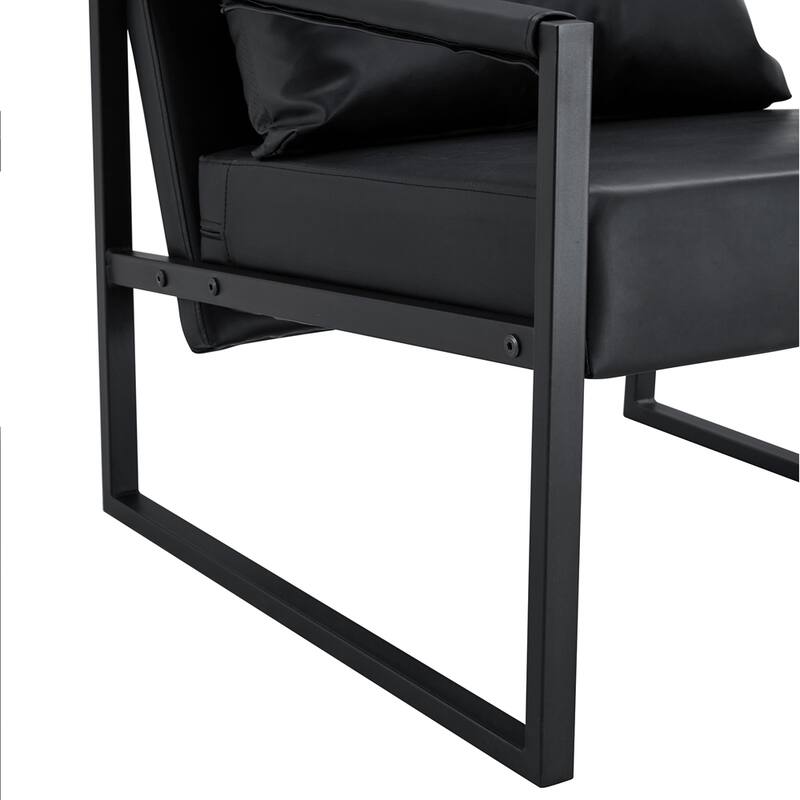 Classic PU Leather and Metal Frame Chair