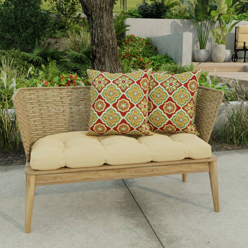 18" x 18" Outdoor Throw Pillow - Set of 2 - 18'' L x 18'' W x 4'' H - Adonis Jewel