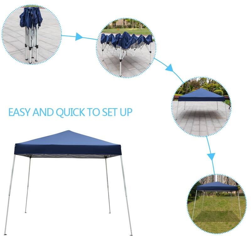 10 x 10 ft. Outdoor Party Gazebo Camping Canopy Blue - Without Wall