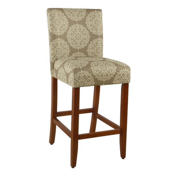 HomePop Braeburn 29" barstool-Taupe and Cream Medallion - 29 inches. Opens flyout.
