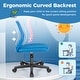 preview thumbnail 25 of 41, Height-adjustable Ergonomic Kids Desk Chair with Universal Casters-Blue