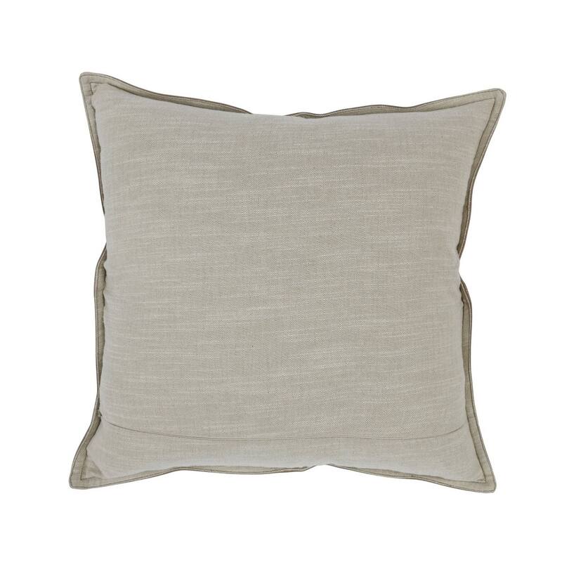 Kosas Home Cheyenne 100% Leather Throw Pillow, Taupe