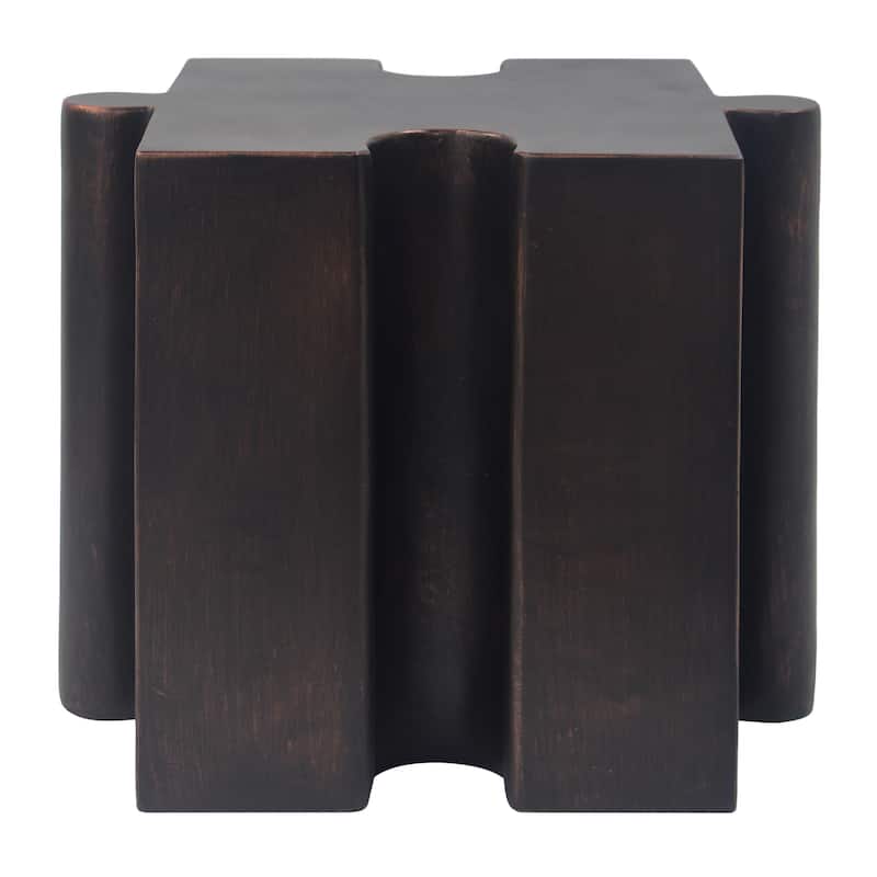 Christopher Knight Home - Karen Puzzle Art Modern 2-Piece Modular Outdoor Side Table Set with Interlocking Design