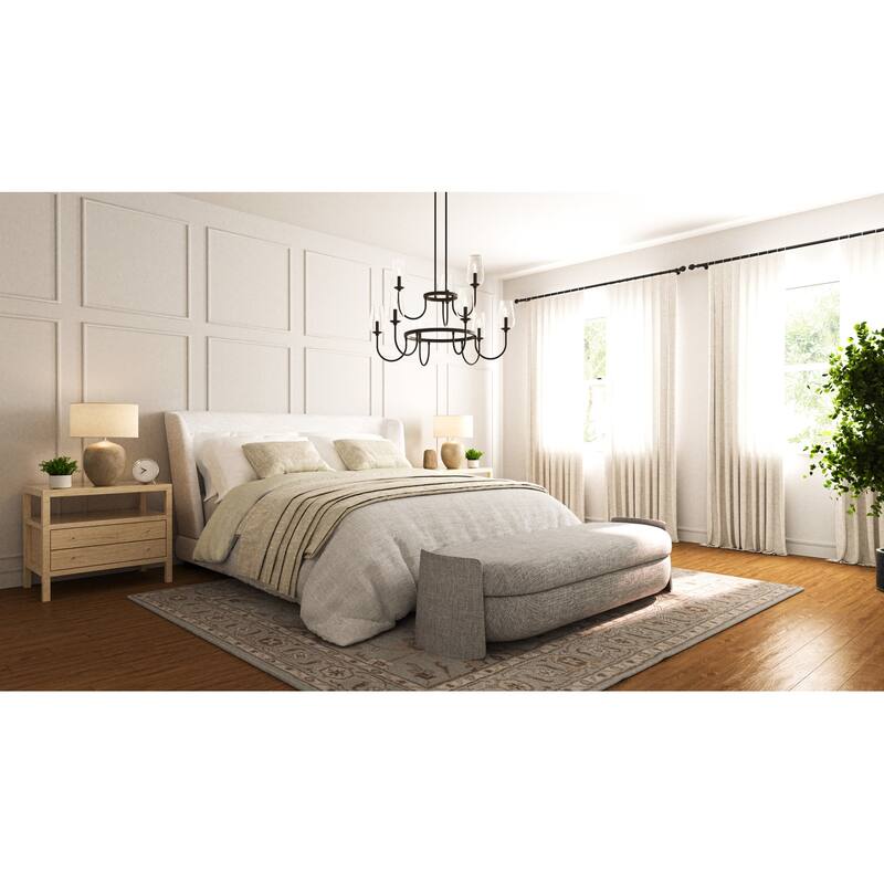 Viscount 9-Light Matte Black Chandelier
