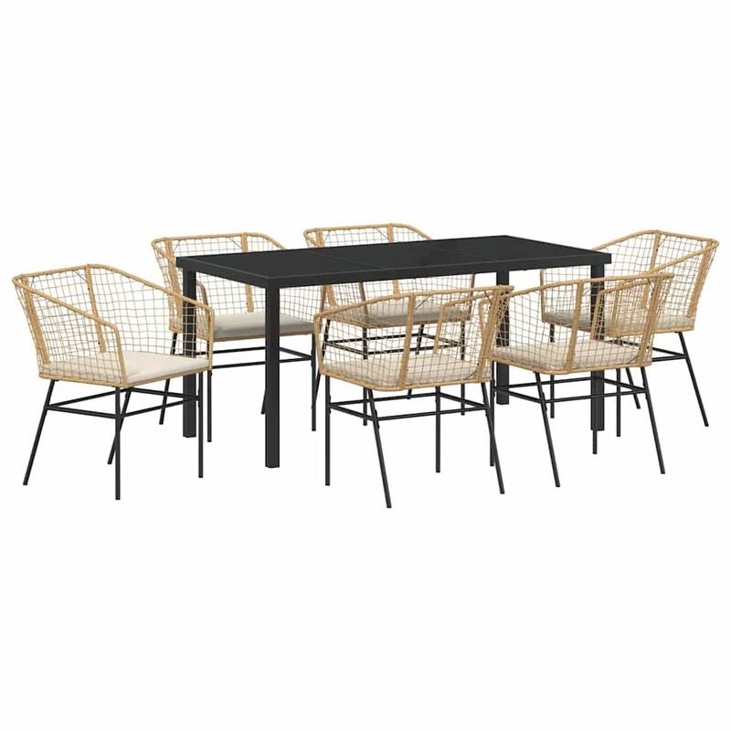 vidaXL Garden Dining Set Poly Rattan