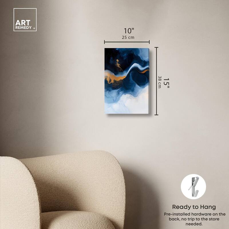 Blue Deep I Canvas by Art Remedy, Gallery Wrapped