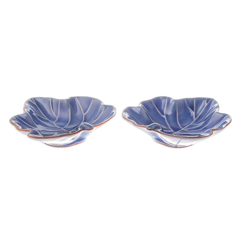 Novica Handmade Ivy Gourd Ceramic Bowls (Pair)