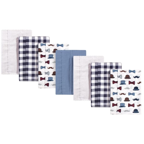 slide 1 of 1, Little Treasure Baby Boy Cotton Flannel Burp Cloths 7pk, Handsome Fella, One Size - Handsome Fella 7-Pack - One Size One Size - Handsome Fella 7-Pack