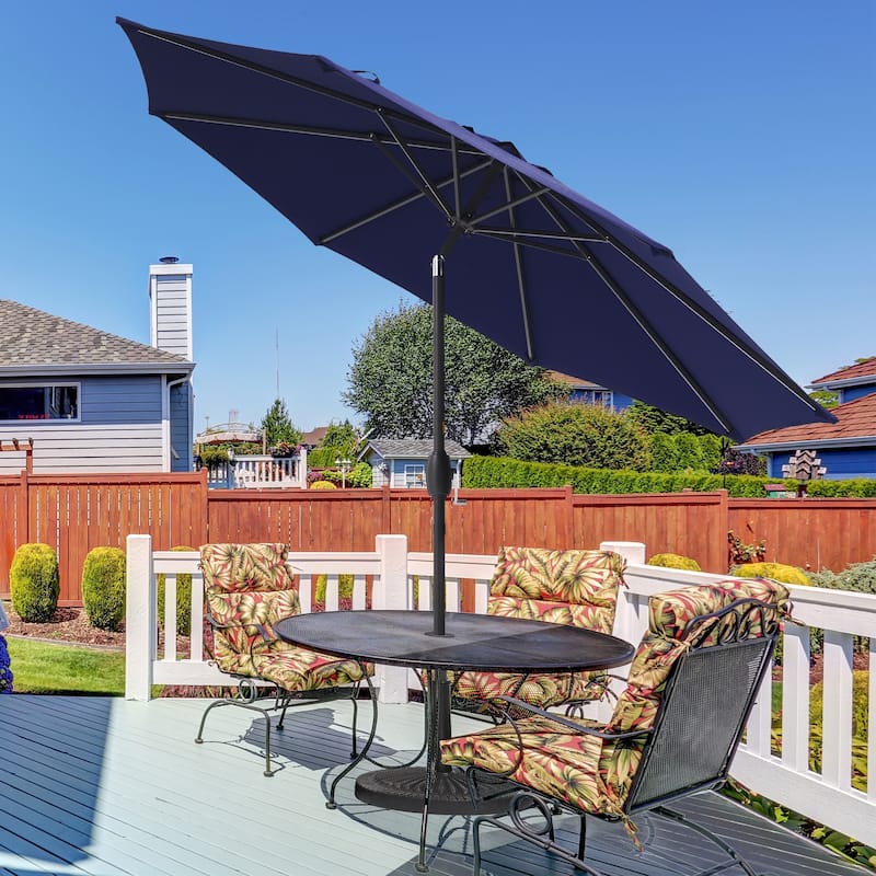 BONOSUKI 9ft Patio Umbrella,Outside Deck Table Umbrella,w/Tilt Crank