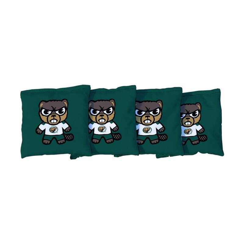 Bemidji State University Beavers Tokyodachi Green Cornhole Bags - Corn Filled
