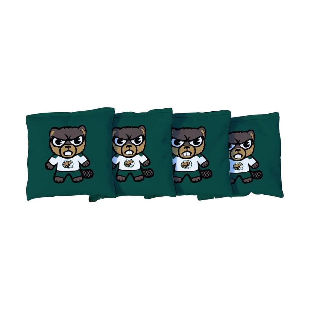 Bemidji State University Beavers Tokyodachi Green Cornhole Bags