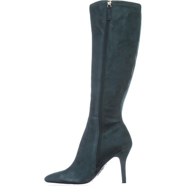 dark green knee high boots