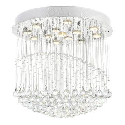 Twinkle 13 Light Flush Mount With Chrome Finish