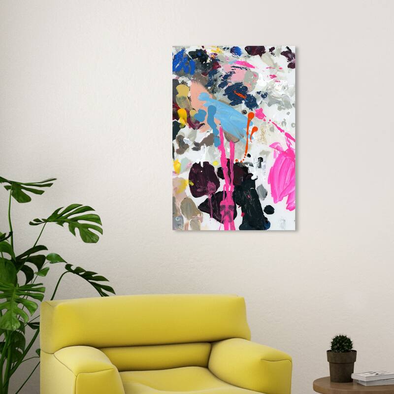 Wynwood Studio Canvas Abstract Left Overs Pink and Modern & Contemporary Wall Art Canvas Print - 30 x 20