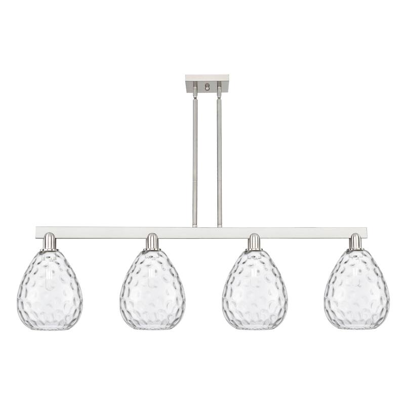 Innovations Lighting Endless Possibilities Arcadia - Waverly - 4 Light 51" Stem Hung Island Light - Clear/Brushed Satin Nickel