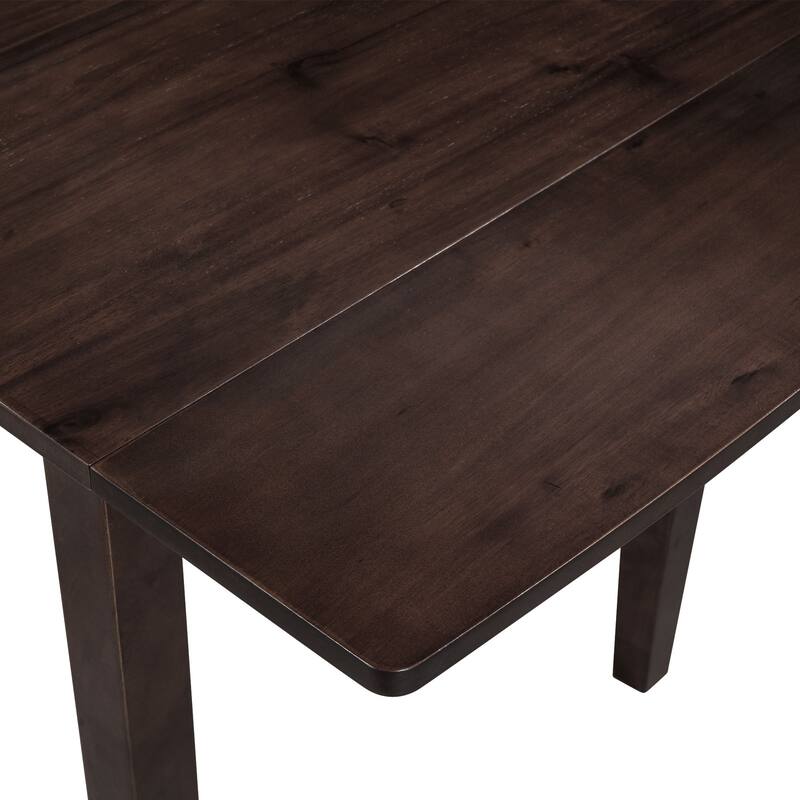 Espresso 3-Piece Breakfast Nook Dining Table Set with Drop Leaf Table & 2 Chairs