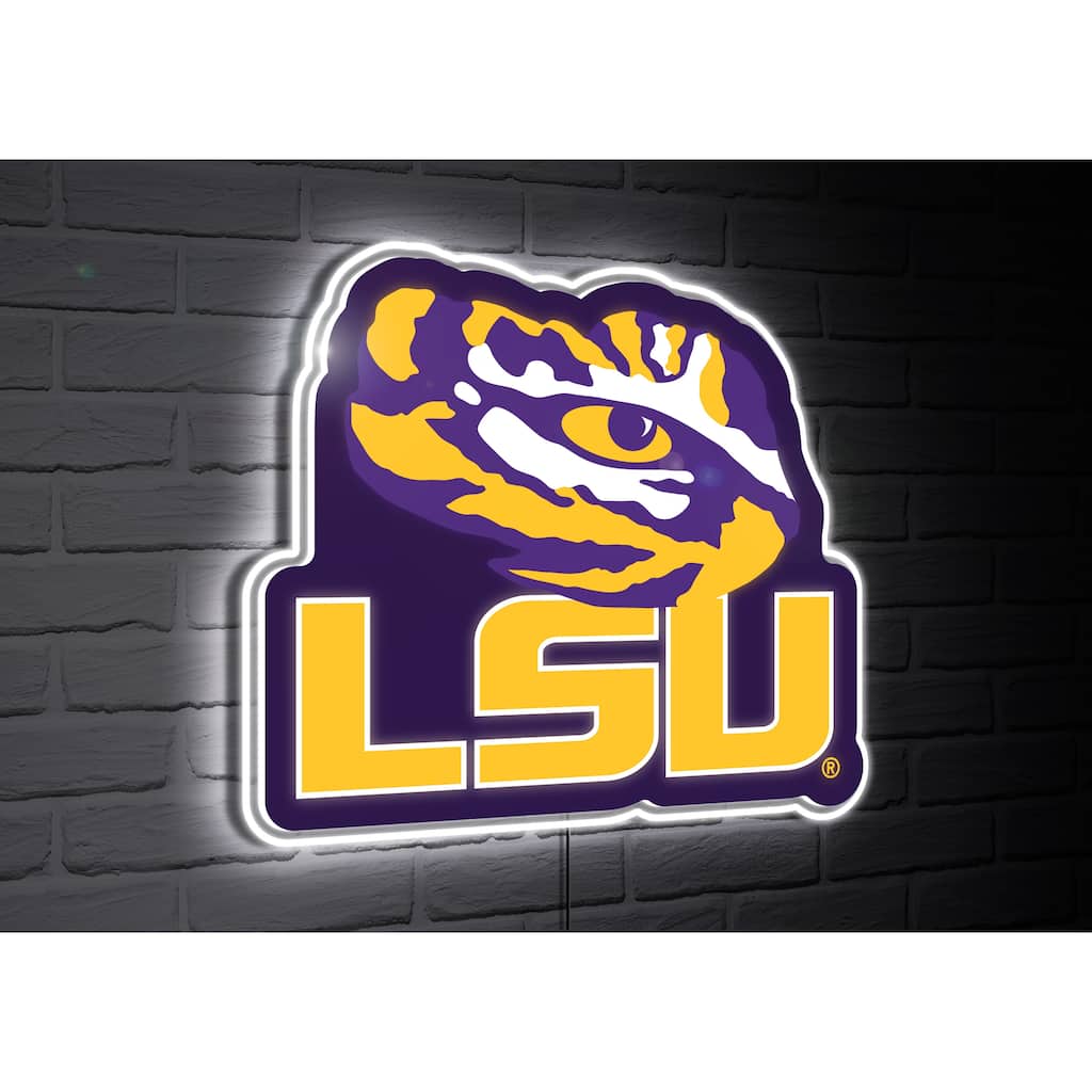 LSU Tigers Team Logo LED Wall Decor Lighted Sign