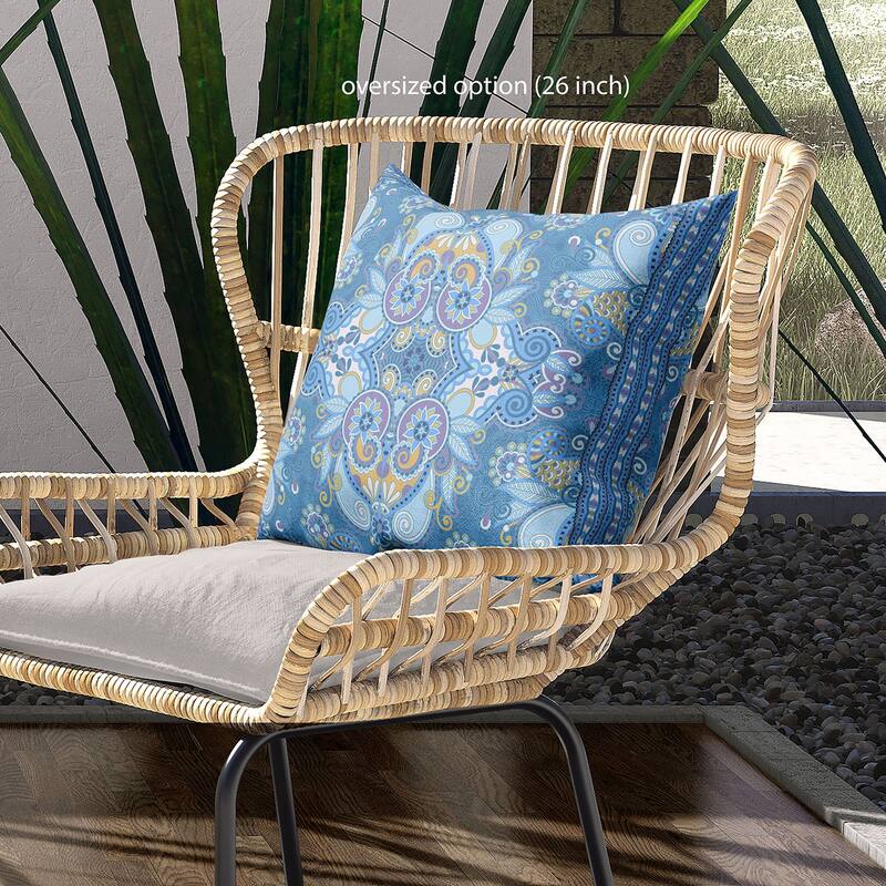 Amrita Sen Floral Paisley Indoor Outdoor Pillow Zip