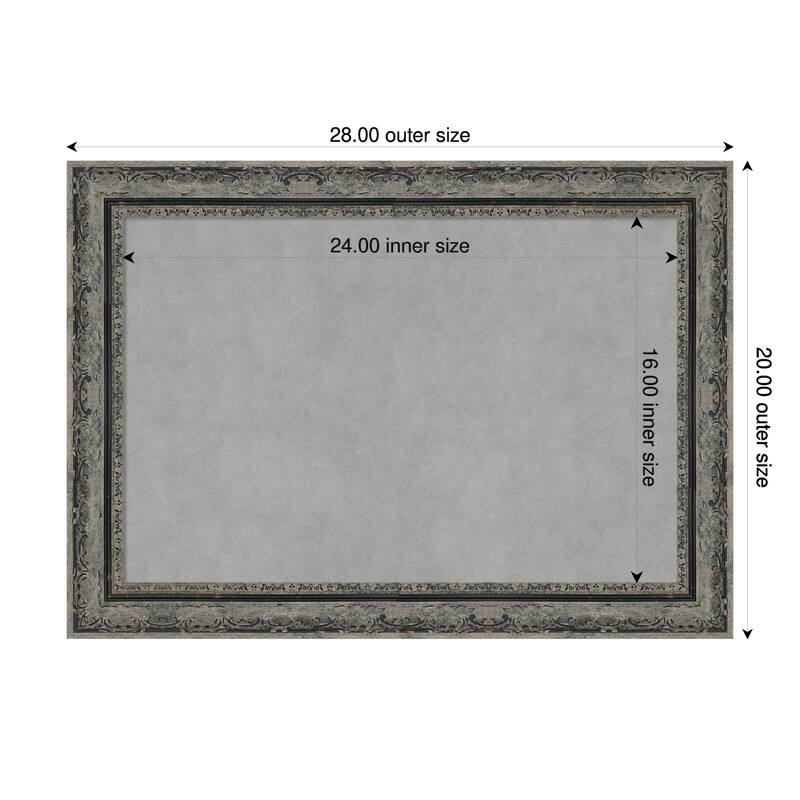 Amanti Art Filigree Gloss Black Framed - 28 x 20 in - Filigree Matte Black