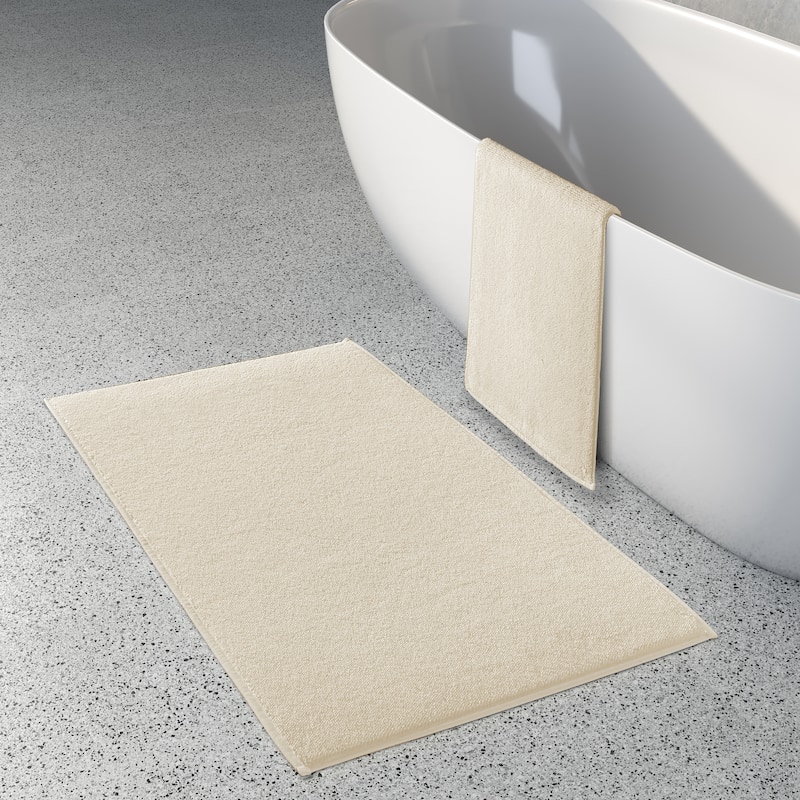 J. Queen New York Linden Turkish Cotton Bath Mat - 20 x 32 - Ivory