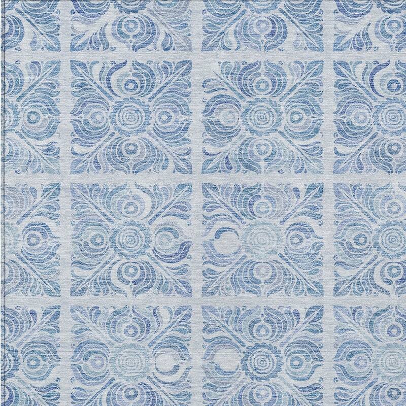 HomeRoots Medallion Transitional Rectangle Outdoor Rug